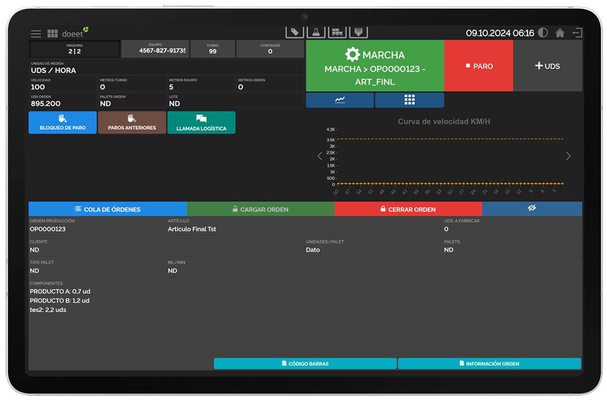 Terminal de operario Doeet
